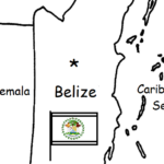Belize - Printable handout with map and flag
