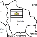 Bolivia - Printable handout with map and flag