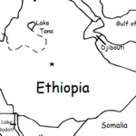 Ethiopia - Printable handout with map and flag