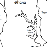 Ghana - Printable handout with map and flag