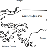 Guinea-Bissau - Printable handout with map and flag