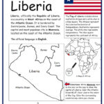 Liberia - Introductory Geography  Worksheet
