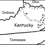 Kentucky - Printable handout with map and flag