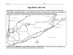 Long Island Printable Worksheet with Simple Map