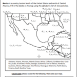 Mexico Printable Worksheet - Map Activity - Fill in the blanks