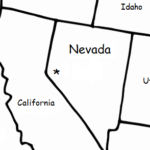 Nevada - Printable handout with map and flag